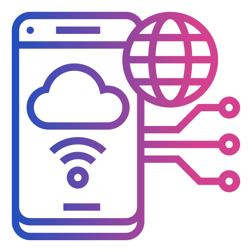 Illustration of mobile device, cloud, and globe icon showing connectivity on Telstra Wholesale network